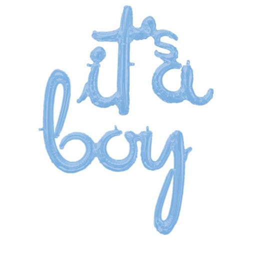 Picture of SCRIPT PHRASE ITS A BOY FOIL BALLOON